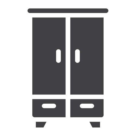 Wardobe solid icon, Furniture and interiorのイラスト素材