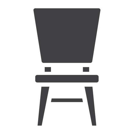 Chair solid icon, Furniture and interiorのイラスト素材