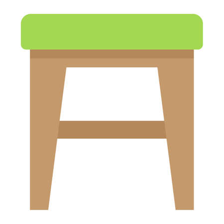 Stool flat icon, Furniture and interiorのイラスト素材