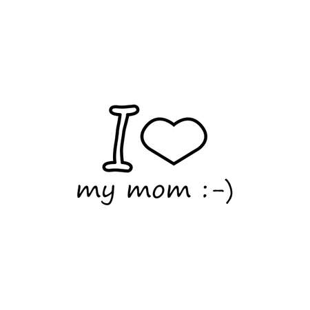I love my mommy iconのイラスト素材