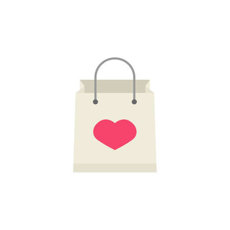 Shopping bag with heart iconのイラスト素材