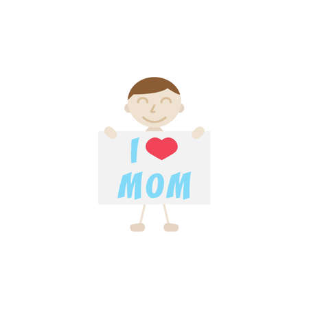 Child, I love momのイラスト素材