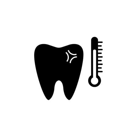 Sensitive tooth solid iconのイラスト素材
