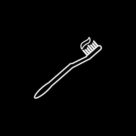Toothbrush with paste line iconのイラスト素材