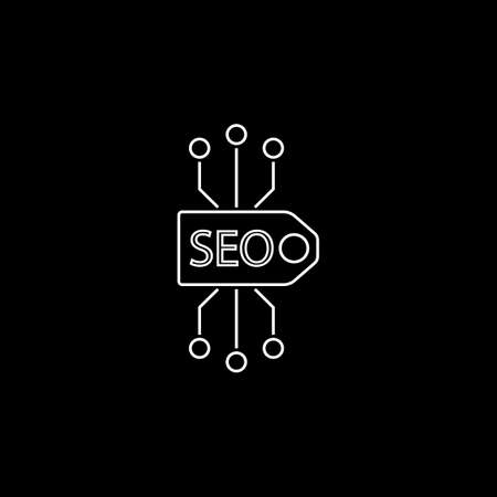 Seo tag line iconのイラスト素材