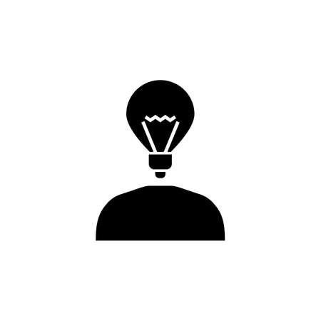Creative thinking solid iconのイラスト素材