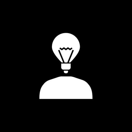 Creative thinking solid iconのイラスト素材
