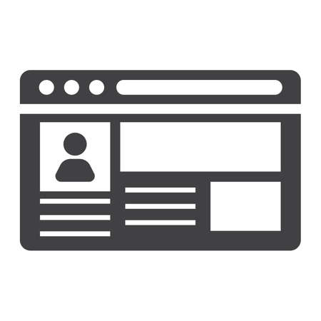 Account solid icon, social media and website button, vector graphics, a filled pattern on a white background, eps 10.のイラスト素材