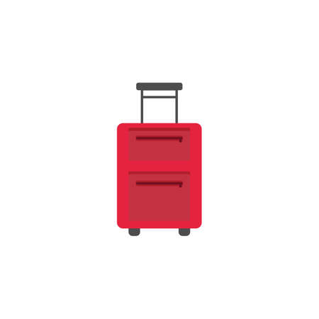 Travel Luggage flat icon, travel tourismのイラスト素材