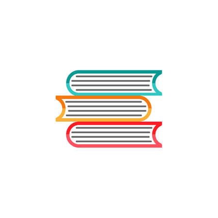 Books flat icon, education and school element, library vector graphics, a colorful solid pattern on a white background, eps 10.のイラスト素材