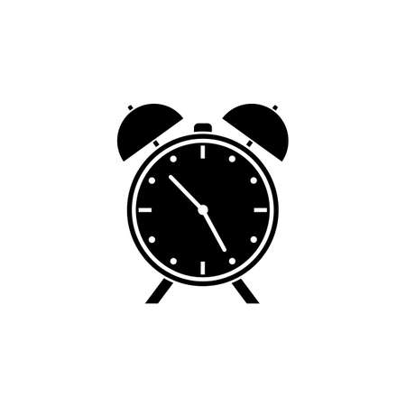 Alarm clock solid icon, school and office element, Watch with bells vector graphics, a filled pattern on a white background, eps 10.のイラスト素材