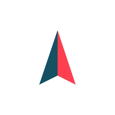 Location arrow solid icon, navigation and gps sign, vector graphics, a colorful flat pattern on a...