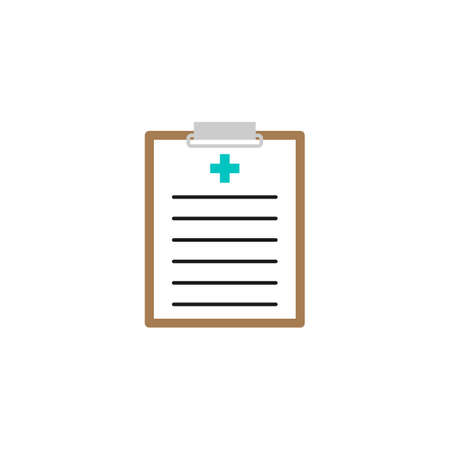 Medical clipboard solid icon, medical form and disease history.のイラスト素材