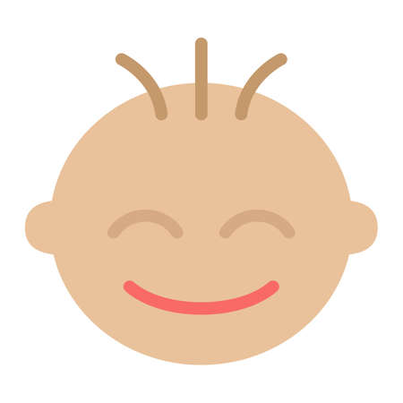 Baby boy flat icon, child and infant, vector graphics, a colorful solid pattern on a white background, eps 10.のイラスト素材