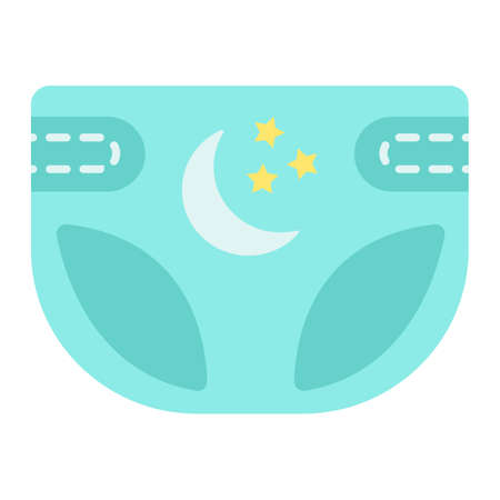 Diaper flat icon, nappy and protection, vector graphics, a colorful solid pattern on a white background, eps 10.のイラスト素材
