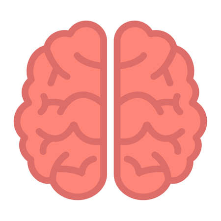 Brain flat icon, brainstorm and idea, medical vector graphics, a colorful solid pattern on a white...
