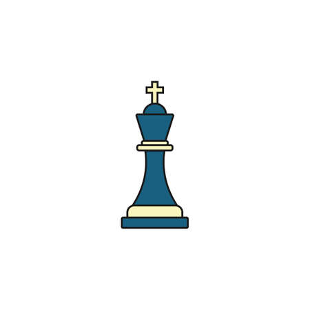 Tactical Advantage solid icon, Business Strategy and chess figure, vector graphics, a colorful linear pattern on a white background, eps 10.のイラスト素材