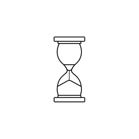 Business time management and deadline line icon, hourglass and finance clock, vector graphics, a linear pattern on a white background, eps 10.のイラスト素材