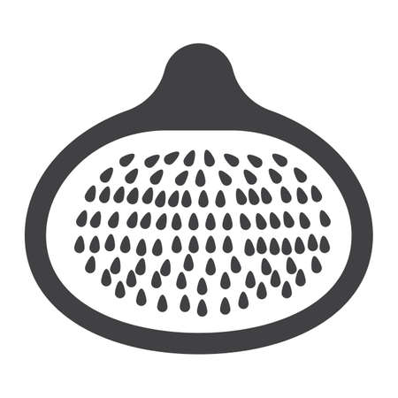 Fig solid icon, fruit and diet, vector graphics, a glyph pattern on a white background, eps 10.のイラスト素材