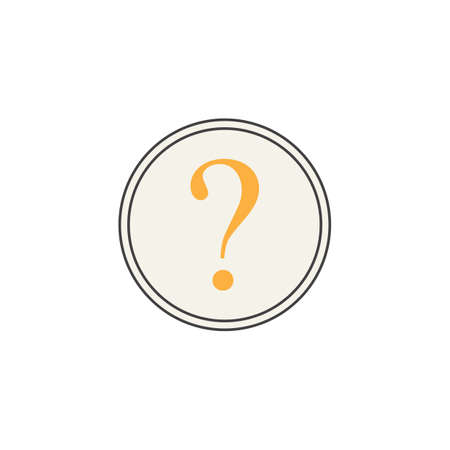 Question mark line icon, help sign, FAQのイラスト素材