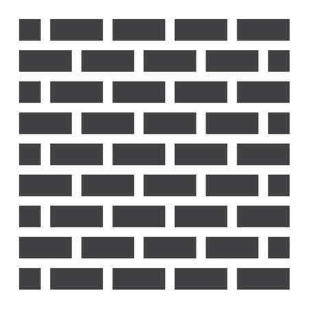 Brick wall solid icon, security and build, vector graphics, a glyph pattern on a white background, eps 10.のイラスト素材