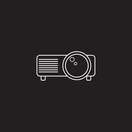 Projector line icon.のイラスト素材