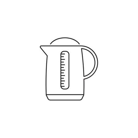 Electric Kettle, Pot line icon, outline vectorのイラスト素材