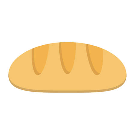 Bread flat icon, food and drink, bakery sign vector graphics, a colorful solid pattern on a white background, eps 10.のイラスト素材