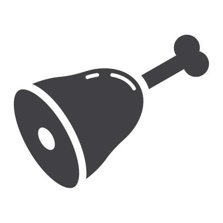 Leg of ham glyph icon, food and drink, meat sign vector graphics, a solid pattern on a white background, eps 10.のイラスト素材