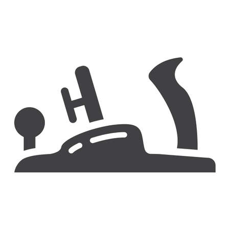Jack plane glyph icon, solid pattern on a white background eps 10.のイラスト素材