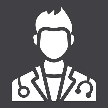 Doctor glyph iconのイラスト素材