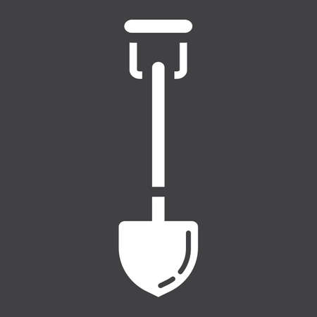 Shovel glyph icon, build and agriculturalのイラスト素材