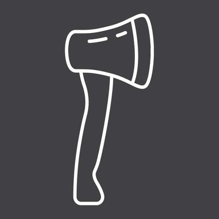 Axe line icon, build and repair, tool signのイラスト素材