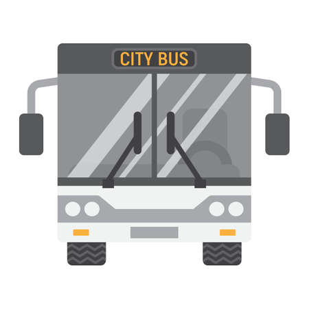 Bus flat icon, transport and vehicle, tour bus sign vector graphics, a colorful solid pattern on a white background, eps 10.のイラスト素材