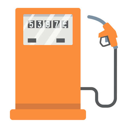Gas station flat icon, petrol and fuel, pump sign vector graphics, a colorful solid pattern on a white background, eps 10.のイラスト素材