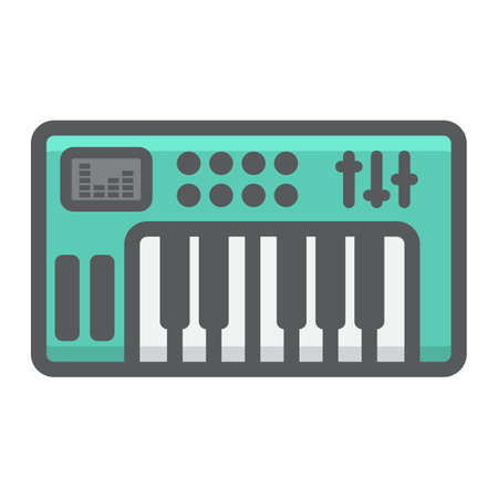 Piano keyboard clip-art design illustration.のイラスト素材