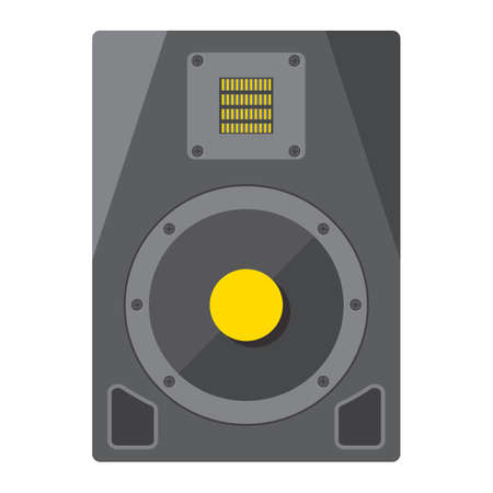 Audio Monitor flat icon, music and instrument, sound sign vector graphics, a colorful solid pattern on a white backgroundのイラスト素材