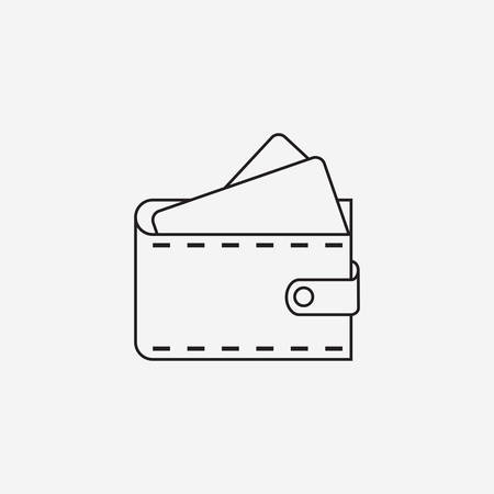 Purse line icon,  linear pictogram isolated on whiteのイラスト素材