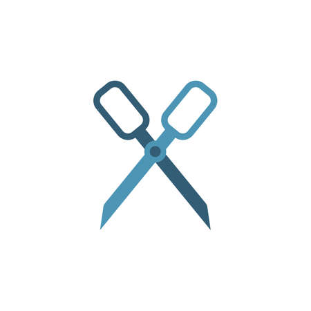 Scissors icon vector, solid colorful pictogram isolated on white, pixel perfect illustrationのイラスト素材