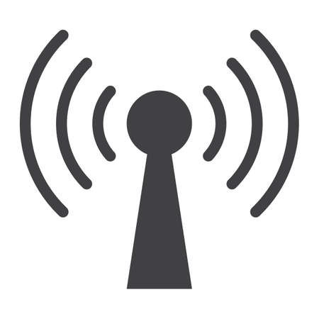 Podcast glyph icon, web and mobile, communication sign vector graphics, a solid pattern on a white background, eps 10.のイラスト素材