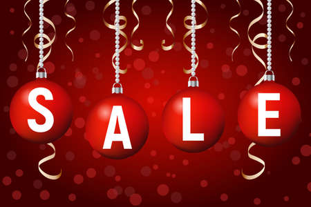 Christmas sale poster template.のイラスト素材