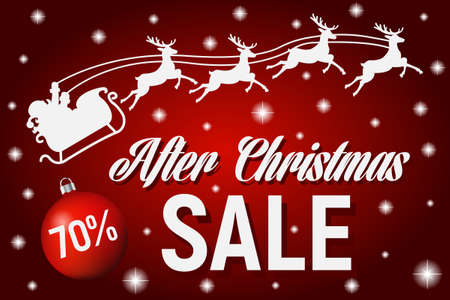 After Christmas sale poster template, Vectorのイラスト素材