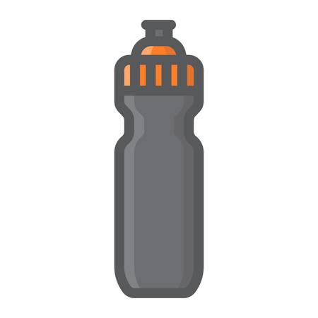 Sports water bottle filled outline icon, fitness and sport, hydro flask sign vector graphics, a colorful line pattern on a white background, eps 10.のイラスト素材