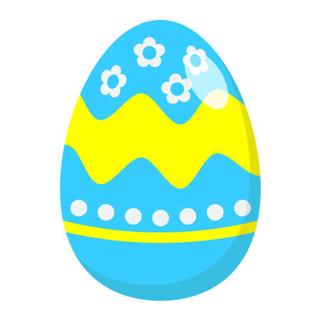 Easter egg flat icon, easter and holiday, celebration sign vector graphics, a colorful solid pattern on a white background, eps 10.のイラスト素材
