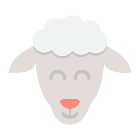 Sheep flat icon, easter and holiday, lamb sign vector graphics, a colorful solid pattern on a white background, eps 10.のイラスト素材