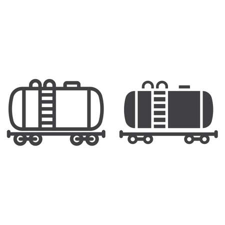 Cistern oil train iconのイラスト素材