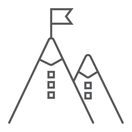 Mountain sign image illustrationのイラスト素材
