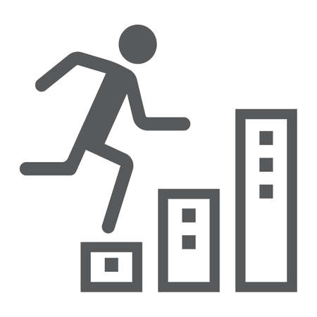 Man climbs up image illustrationのイラスト素材
