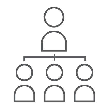 Leadership thin line icon illustrationのイラスト素材