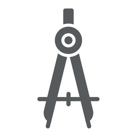 Divider glyph icon, school and education, compass lamp sign vector graphics, a solid pattern on a white background, eps 10.のイラスト素材